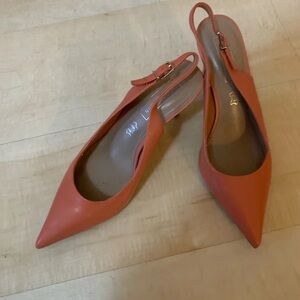 Elegant Coral Slingback Heels